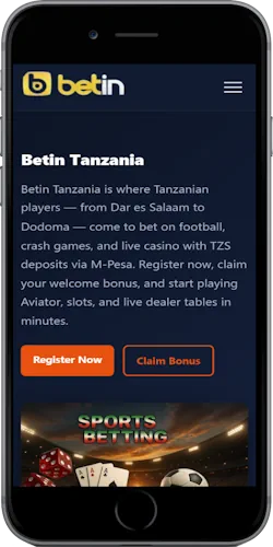 Betin Tanzania app on phone